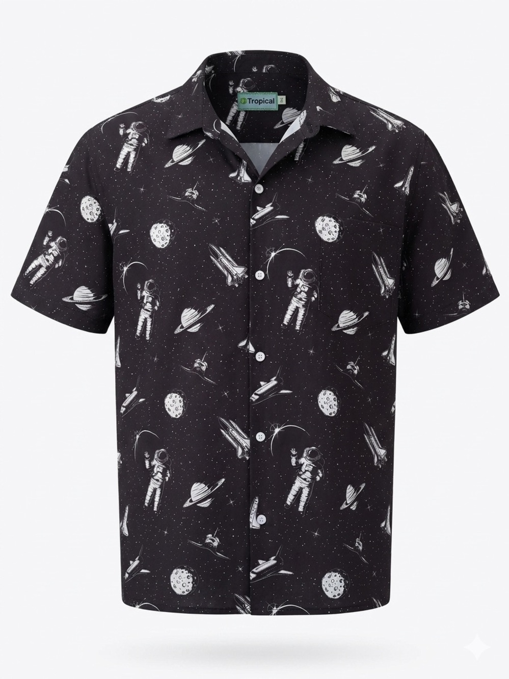 Geek Tropical Men’s XL Astronaut Space Shirt Button Down Galaxy NASA Sci-Fi